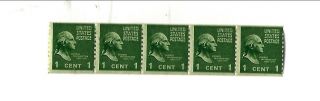 5 - 1939 George Washington 1 Cent Us Postage Stamps,  Scott 839,  From Acoil,  Minh