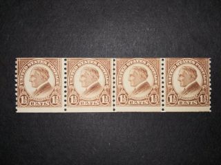 Riv: Us Mnh 598 Line Pair In Strip Of Four 1 1/2 Cent 1925 Coil Joint Lp 2c