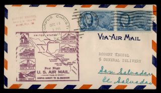 Dr Who 1946 Corpus Christi Tx First Flight Fam 5 Air Mail Pair C127927