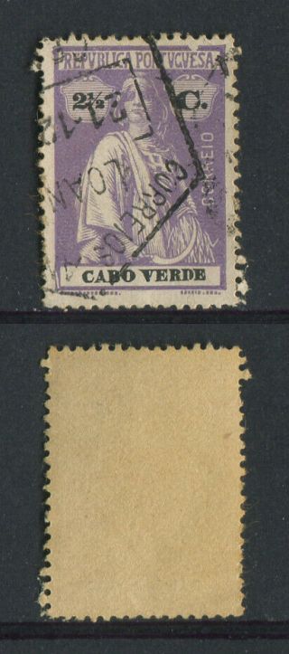 Portugal Cabo Verde Cape Verde 1914 Ceres 2 1/2c Error " Fenda ",  Fvf