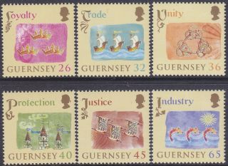 Guernsey 2004 800th Anniv Of Allegiance To England Set Um Sg1038 - 43 Cat £8.  00