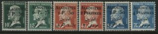 Alaouites 1925 Pasteur Overprinted 50 Centimes To 4 Piastres O.  G.