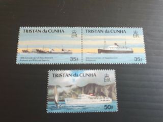 Tristan Da Cunha 1993 Sg 546 - 548 30th Anniv Of Resettlement Mnh