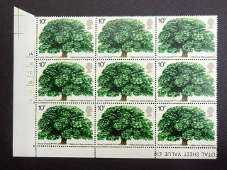 Gb Qeii 1973 British Trees Sg949 Marginal Block,  Mnh.  (ref:a2l)