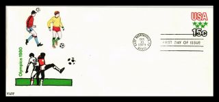 Dr Jim Stamps Us Soccer Embossed Fdc Legal Size Postal Stationery Cover