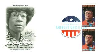 Artcraft Imperforated Stamps 4856 Shirley Chisholm Color Cxl Brooklyn Ny