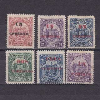 El Salvador 1895,  Sc 129 - 133,  Mh/ng/used