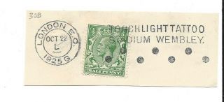 Torchlight Tattoo Wembley British Empire Ex 1925 Slogan Postmark ●●●●● Ec G