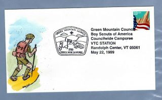 1999 Green Mt Council Boy Scouts Of America Hp Ruth Henson Cachet Cover