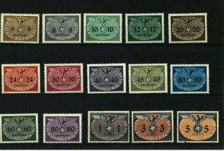 General Government 1940 Official Stamps,  Complete Set Of 15 Mnh / Mh.  (019)