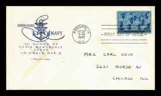 Us Cover Wwii Navy Sailors Fdc House Of Farnum Cachet Scott 935