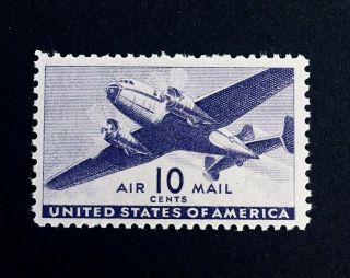 Us Stamps,  Scott C27 10c Airmail 1941 Vf/xf Nh.  And Post Office Fresh.
