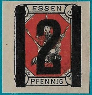 , 1887 Essen North Rhine Westphalia 2pf On 5pf Postman On Insect Private Post