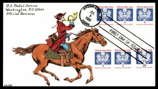 Mayfairstamps Us Fdc 1989 Pony Express Handed Painted Kribbs Washington Dc First