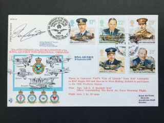 Rfdc49 Royal Air Force Raf Fdc Signed Air Vice Marshal Don Bennett Cb Cbe Dso