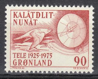 Greenland 1975 Mi 94 Sc 100 Mnh Birds Falcon Wwf & Telecommunications System