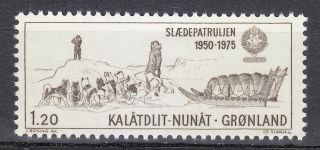 Greenland 1976 Mi 97 Sc 101 Mnh Dogs Sirius Sled Patrol & Dog Sled.  Slania