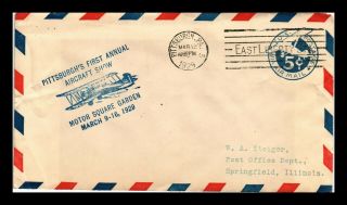 Dr Jim Stamps Us Pittsburgh Aircraft Air Mail Event Cover East Liberty Cancel