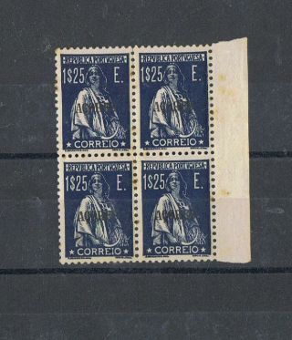 Azores - 1930/31 1$25 E.  Ceres.  Boloco De 4.  Mnh