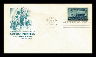 Us Cover Swedish Pioneers Fdc House Of Farnum Cachet Addressed