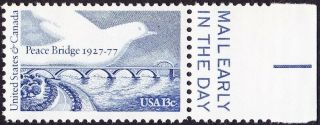 Us - 1977 - 13 Cents United States & Canada Peace Bridge Issue 1721 F - Vf