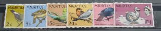 Mauritius 1968 Sg370 - 5 Birds Thematic Set Fine Mnh