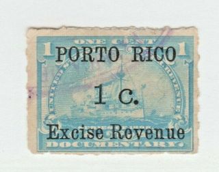 Puerto Rico Excise Revenue Fiscal Stamp 10 - 12 -