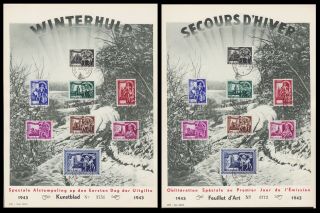 Belgium 1943 Stamps Set Secours D 