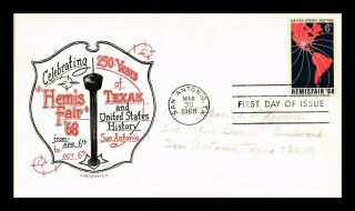 Dr Jim Stamps Us Hemisfair Texas Art O Pages First Day Cover Scott 1340