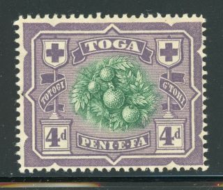 Tonga Mh Selections: Scott 44 4p Violet/green Wmk79 Cv$4,