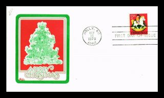 Dr Jim Stamps Us Christmas Tree Bazaar First Day Cover Scott 1769 Holly Michigan