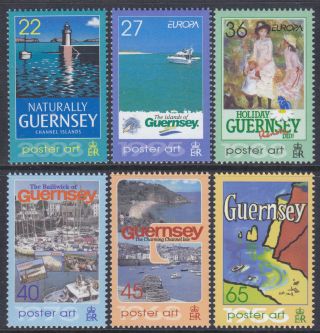 Guernsey 2003 Europa - Poster Art Set Um Sg991 - 6 Cat £5.  00