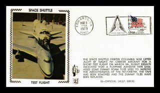 Dr Jim Stamps Us Space Shuttle Test Flight Columbia Zaso Silk Event Cover