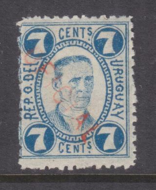 Uruguay,  Official,  1881 7c.  Blue,  Lhm.