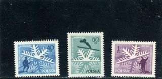 Poland 1957 Scott 758 - 60 Lh