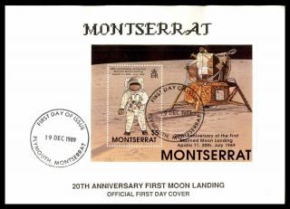 Mayfairstamps Great Britain Fdc 1989 Montserrat 20th Anniversary First Moon Land