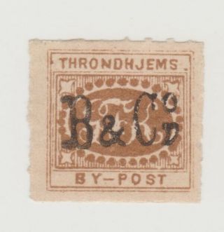 Trondhjem Bypost Norway 1871 Local Post Rouletted