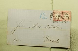 Dr Who 1872 Germany Chemnitz F/l To Triest Italy E54212