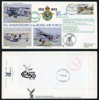 Raf (75) 4c 75th Ann Of Raf No.  70 Squadron Signed By Air Commodore A.  C.  Curry