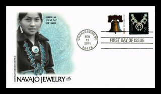 Dr Jim Stamps Us Navajo Indian Jewelry First Day Cover Dual Franked Art Craft