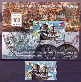 Mexico 1998 Manila Galleon Philippines 100 Years Independence War Spain World