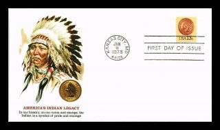 Dr Jim Stamps Us Indian Head Penny American Legacy First Day Cover Fleetwood