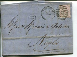 Great Britain 2½d On Cover To Italy 1877