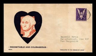 Dr Jim Stamps Us George Washington Neal Cachet Wwii Heroes Of Anzio Event Cover