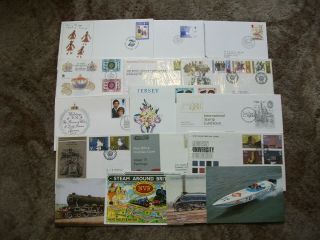 1960 ' s to 1980 ' s GB,  Jersey,  Guernsey First Day Covers,  Some Postcards 33 items 2