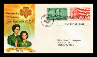 Dr Jim Stamps Us Girl Scouts 50th Anniversary Combo Fdc Cover Scott 1199