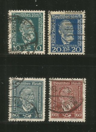 Germany – 1924 – Von Stephan Issue – Set Of 4 - Scott 340 - 343 -