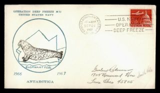 Dr Who 1967 Navy Operation Deep Freeze Byrd Sta Antarctic Cachet E72509