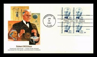 Dr Jim Stamps Us Robert Millikan First Day Cover Scott 1866 Plate Block