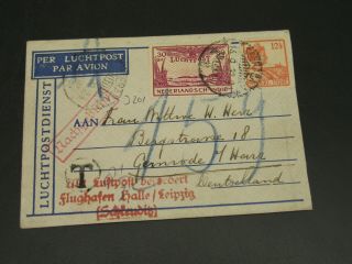Netherlands Indies 1932 Postage Due Airmail Cover To Germany 3201